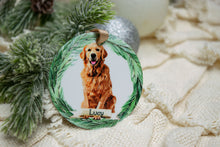 Load image into Gallery viewer, Custom Golden Retriever Ornament, Personalized Dog Ornament - Choose from 4 Graphic Options
