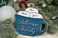 Load image into Gallery viewer, Personalized Hot Cocoa Ornament - Family Christmas Ornament
