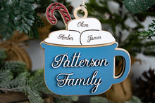 Load image into Gallery viewer, Personalized Hot Cocoa Ornament - Family Christmas Ornament

