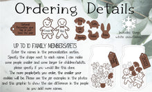 Load image into Gallery viewer, Personalized Gingerbread Shaker Family Christmas Ornament
