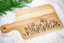 Load image into Gallery viewer, Mushroom Border Cottagecore Cutting Board Gift
