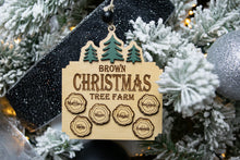 Load image into Gallery viewer, Personalized Family Christmas Tree Farm Ornament - Christmas Gift for Family
