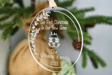 Load image into Gallery viewer, Acrylic Our First Christmas in Our New Home Ornament - Cottage Style
