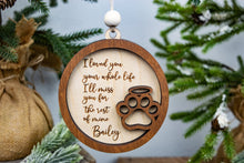 Load image into Gallery viewer, Personalized Wooden Dog or Cat Memorial Ornament - Pet Bereavement Gift
