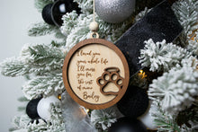 Load image into Gallery viewer, Personalized Wooden Dog or Cat Memorial Ornament - Pet Bereavement Gift
