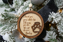 Load image into Gallery viewer, Personalized Wooden Dog or Cat Memorial Ornament - Pet Bereavement Gift
