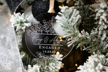 Load image into Gallery viewer, Personalized Acrylic Engaged Names with Date Ornament
