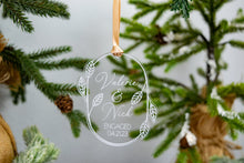 Load image into Gallery viewer, Acrylic Personalized Name Engaged Ornament - Acrylic Leaf and Twig Shaped Christmas Ornament
