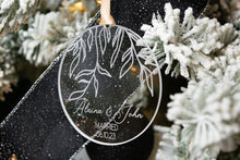 Load image into Gallery viewer, Acrylic Willow Branch Married Ornament with Names and Wedding Date
