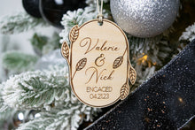 Load image into Gallery viewer, Personalized Engaged Ornament - Leaf and Twig Shaped

