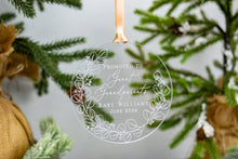 Load image into Gallery viewer, Acrylic Personalized Promoted to Great Grandparents Christmas Ornament - Eucalyptus Wreath Ornament

