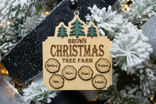 Load image into Gallery viewer, Personalized Family Christmas Tree Farm Ornament - Christmas Gift for Family
