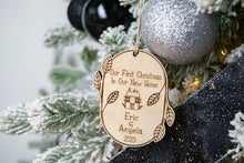 Load image into Gallery viewer, Our First Christmas in Our New Home Ornament - Cute Leaf and Twig Housewarming Ornament
