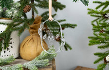 Load image into Gallery viewer, Acrylic Personalized Our First Christmas in Our New Home Ornament - Leaf and Twig Shaped
