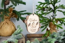 Load image into Gallery viewer, Personalized Engaged Ornament - Leaf and Twig Shaped
