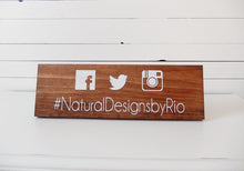 Load image into Gallery viewer, Wood Hashtag Social Media Wedding Sign
